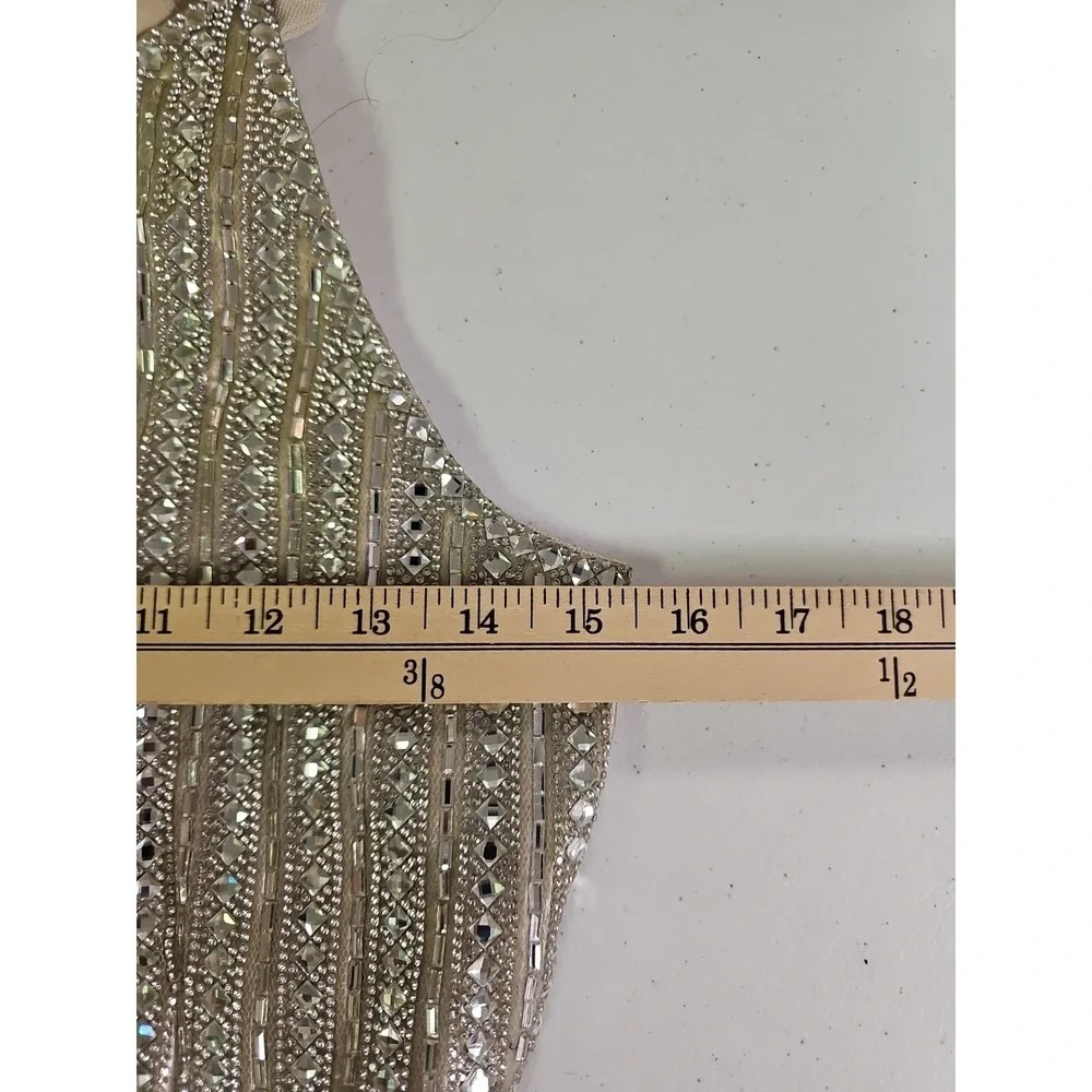 Tween Diva Girls Navy Blue Sequin Beaded Formal Gown Dress Size 16 F467929